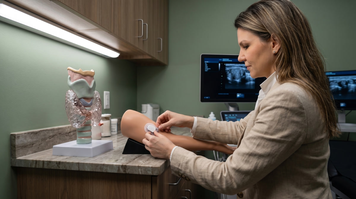 Doctor and patient discussing metabolic health data and prediabetes treatment options